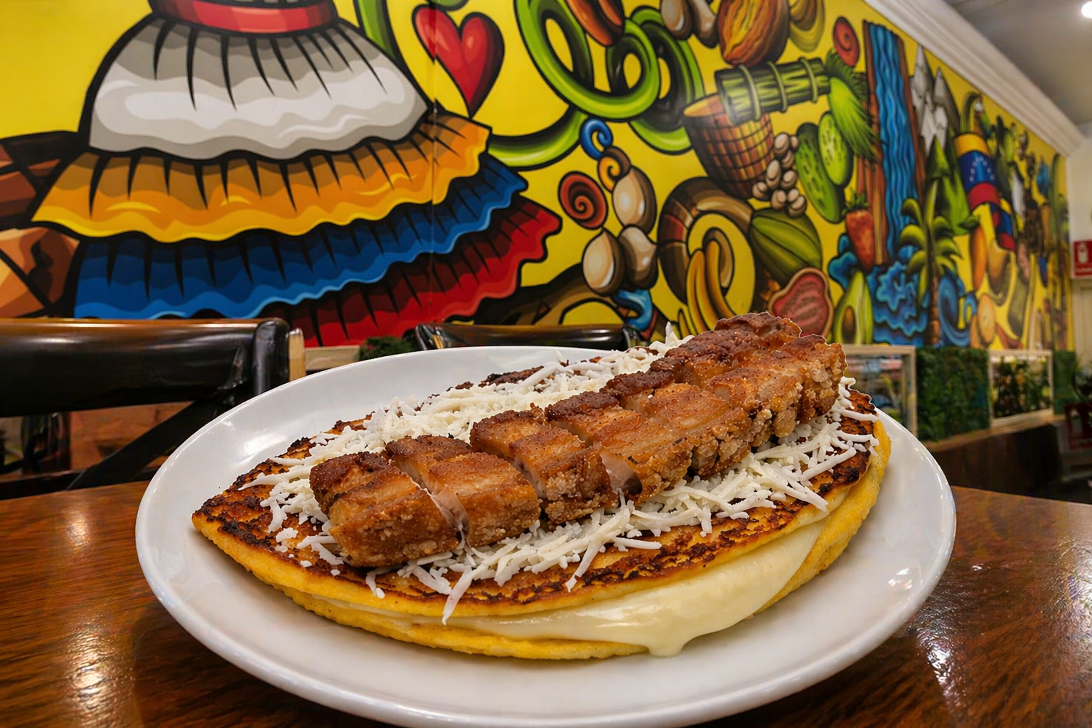 Plato venezolano premium servido en Sabor y Sazón de Niurka